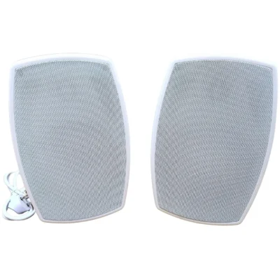 זוג רמקולים מוגברים 5" לבנים | AST M-5A WHITE