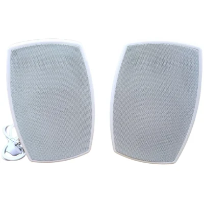 זוג רמקולים מוגברים 6" לבן | AST M-6A WHITE