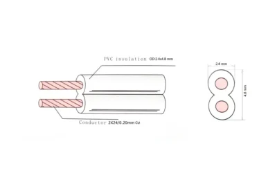 ⁧כבל רמקול גלילי 20 מטר⁩ | ⁦CABLETEK DGSC-20⁩