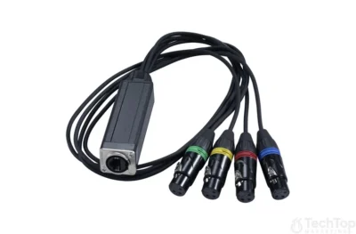 מתאם רשת ל-4 XLR 3P נקבה על כבל | CABLETEK SSDMX-MF4