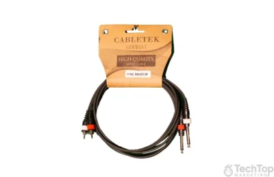 ⁧כבל סאונד PL זכר לזוג RCA זכר 2 מטר⁩ | ⁦CABLETEK DUL003/2M⁩