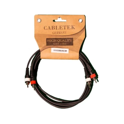 ⁧כבל אודיו סטריאו 2 RCA ל-2 RCA⁩ | ⁦CABLETEK DUL002/2M⁩