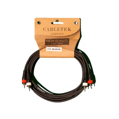 ⁧כבל סטריאו זוג RCA לזוג RCA⁩ | ⁦CABLETEK DUL002/3M⁩