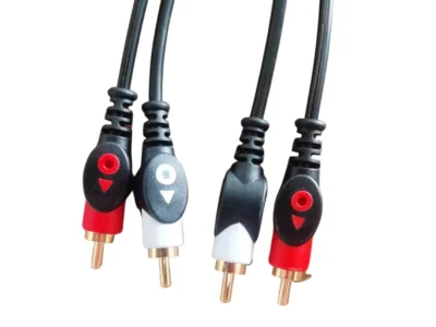 ⁧כבל RCA-RCA יצוק 15 מטר⁩ | ⁦CABLETEK CTL-2RCA/15⁩
