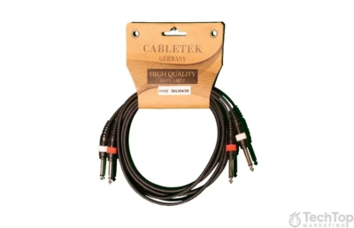 ⁧כבל סאונד זוג PL 6.3mm זכר לזוג PL 6.3mm זכר⁩ | ⁦CABLETEK DUL004/2M⁩