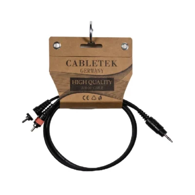 ⁧כבל Y מיני ג'ק 3.5mm ל-2 RCA⁩ | ⁦CABLETEK Y-001⁩