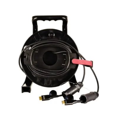 ⁧כבל HDMI 2.1 AOC משוריין על תוף 60 מ'⁩ | ⁦CABLETEK HDMI21-R60M⁩