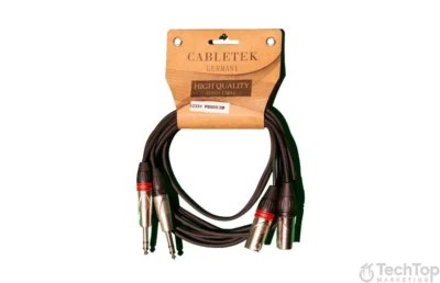 ⁧זוג כבלים XLR ל-PL⁩ | ⁦CABLETEK PD010/3M⁩