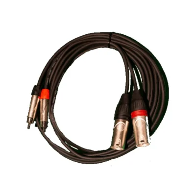 ⁧זוג כבלים XLR ל-RCA⁩ | ⁦CABLETEK PD010/3M⁩