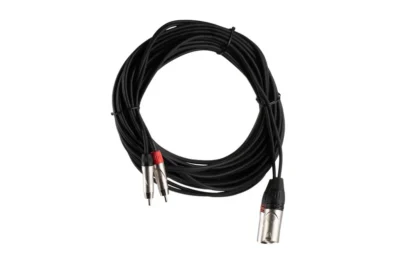 ⁧זוג כבלים XLR ל-RCA מקצועיים⁩ | ⁦CABLETEK PD010/10M⁩
