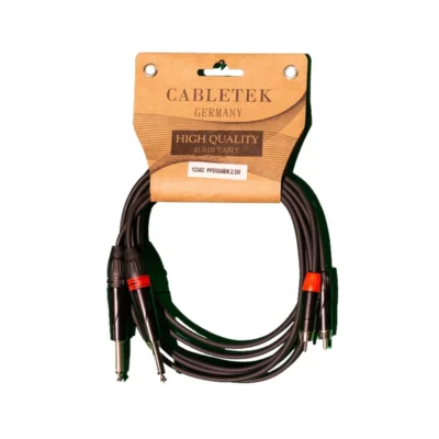 ⁧כבל סאונד 3.5 מ"מ ל-RCA סטריאו⁩ | ⁦CABLETEK PD004/2.5M⁩
