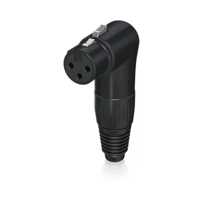 ⁧מחבר XLR נקבה בזווית 90° גוף מתכת שחור⁩ | ⁦Behringer X3FR-BK⁩