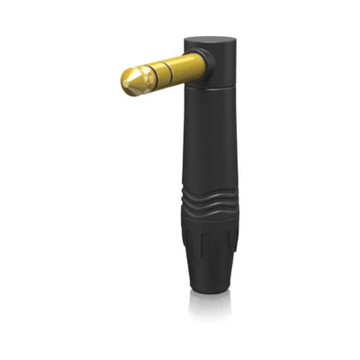 מחבר 1/4" TRS זכר זווית 90° מצופה זהב | Behringer 4SGR-BK