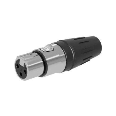 ⁧מחבר XLR נקבה 3 פינים גוף נירוסטה⁩ | ⁦SEETRONIC SCHF3⁩