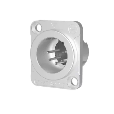 ⁧מחבר XLR זכר לפנל 5 פין כסוף⁩ | ⁦SEETRONIC MJ5F2C-G⁩