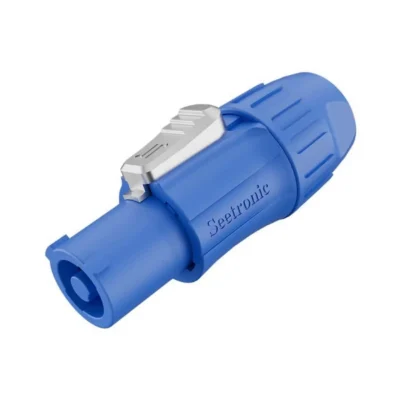 מחבר PowerCON כחול לכבל (Power-In) | SEETRONIC SAC3FCA