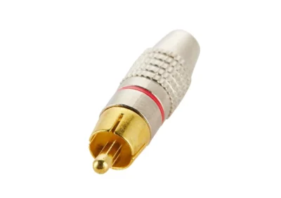⁧תקע RCA לכבל טורבינה עם טבעת אדומה⁩ | ⁦CABLETEK R6T⁩