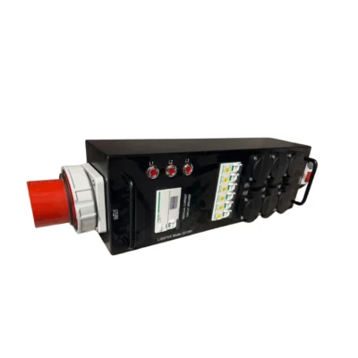 לוח חשמל נייד 32A תלת פזי עם 6 שקעים ישראלים | LIGHTEK 32x6IL
