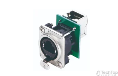 מעביר פנל RJ45 ל-RJ45 בגודל XLR זווית 90° | CABLETEK RJ45 A90