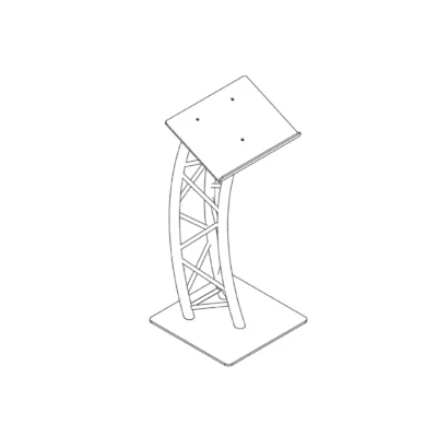 ⁧פודיום טרס מתכוונן מקצועי⁩ | ⁦LIGHTEK Truss Podium⁩