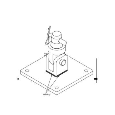 פלטת אבטחה לטראס עם ביצה מתכווננת | LIGHTEK Safe-Plate-B