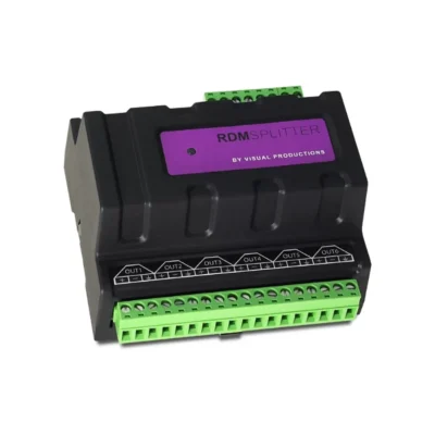 מפצל DMX/RDM 6 יציאות DIN Rail טרמינל בלוק | Visual Productions RdmSplitter