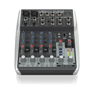 מיקסר אנלוגי 6 ערוצים עם נגן MP3 ואפקטים | Behringer QX602MP3