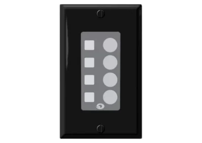 פאנל ארבעה לחצנים לבקרת DSP שחור | SYMETRIX ARC-SW4e