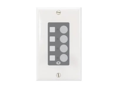פאנל ארבעה לחצנים ARC לבן | SYMETRIX ARC-SW4e W