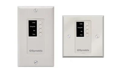 בקר קיר ארבעה לחצנים לבן | SYMETRIX W-2