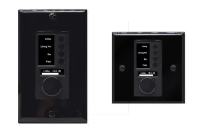 בקר קיר PoE ארבעה לחצים ווליום - שחור | Symetrix W-3 B