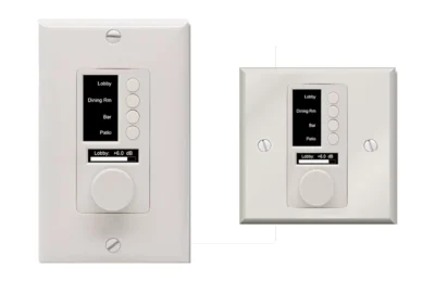 בקר קיר 4 לחצנים ווליום IP/PoE לבן | Symetrix W-3 W