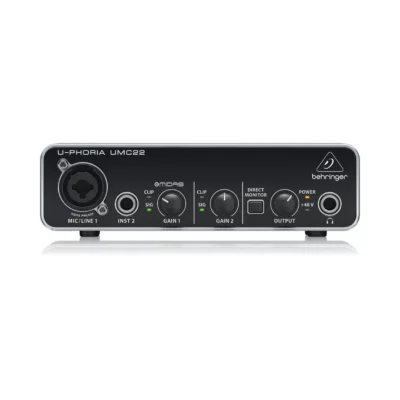 כרטיס קול USB 2x2 עם פרה-אמפ Midas | Behringer UMC22