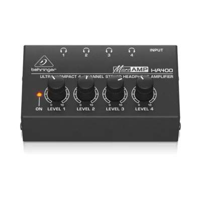 מגבר אוזניות קומפקטי 4 ערוצים סטריאו | Behringer HA400