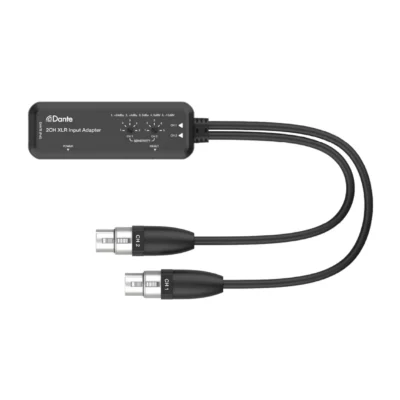 ⁧ממיר 2 ערוצים אנלוג XLR ל-Dante עם POE⁩ | ⁦HDCVT HDP-AUD2XEN⁩