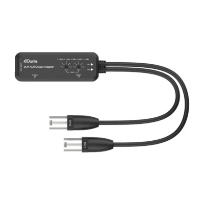 ⁧ממיר DANTE לאנלוג 2 ערוצים XLR תומך PoE⁩ | ⁦HDCVT HDP-AUD2XDE⁩