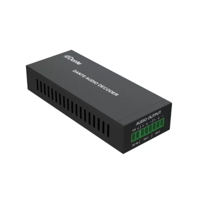 ממיר DANTE לאנלוג 2 ערוצים תומך PoE | HDCVT HDP-AUD2DEC