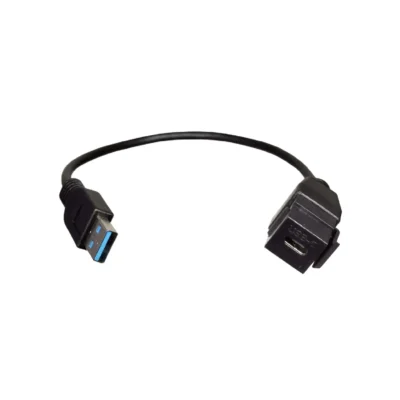 מודול קיסטון USB-C זכר-נקבה עם כבל | EUFFICIO K-USB C