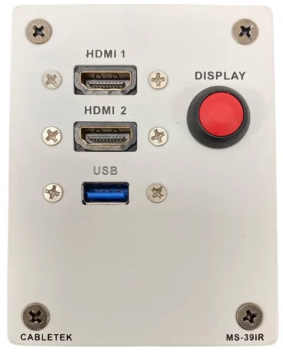 ⁧פנל קיר עם USB ו-2xHDMI לבן⁩ | ⁦AUDIOLIGHT MS-39IR W⁩