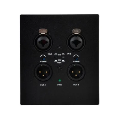 מתאם Dante לקיר עם 2 כניסות Combo ו-2 יציאות XLR | Fonestar W-DANTE-22X
