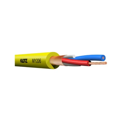 ⁧גליל כבל מיקרופון XLR מקצועי 100מ' צהוב⁩ | ⁦KLOTZ MY206GE⁩