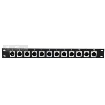 ⁧פנל 12 מחברי XLR זכר לרק 19"⁩ | ⁦BTS EG PB T7003⁩