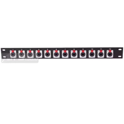 ⁧פנל מחברים 19" עם 12 שקעי ג'ק⁩ | ⁦BTS EG PB T7004⁩