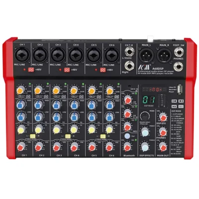 מיקסר אנלוגי 10 ערוצים עם אפקטים DSP | ICM A68DSP