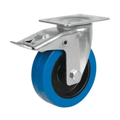 גלגל משא תעשייתי 4" עם מעצור | Speed Case CASTER Blue Brake