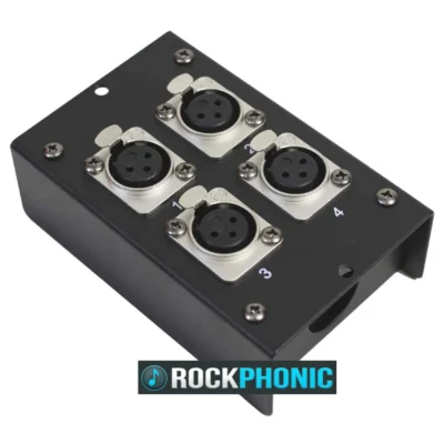 ⁧קופסת התקנות 4 שקעי XLR⁩ | ⁦Roxtone EG BOX-4+XLR⁩