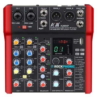 מיקסר אנלוגי 6 ערוצים עם 99 אפקטים DSP | ICM A28DSP