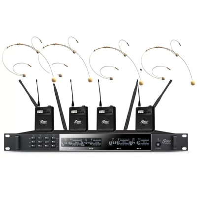 סט 4 מיקרופונים אלחוטיים UHF מדונה | Seer IU-2071 X4H