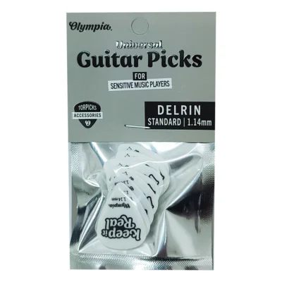 סט 10 מפרטים לגיטרה Delrin | Olympia OGP-DST/114WH
