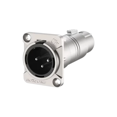 מחבר XLR זכר לנקבה לפאנלים | Roxtone RA3XMFD